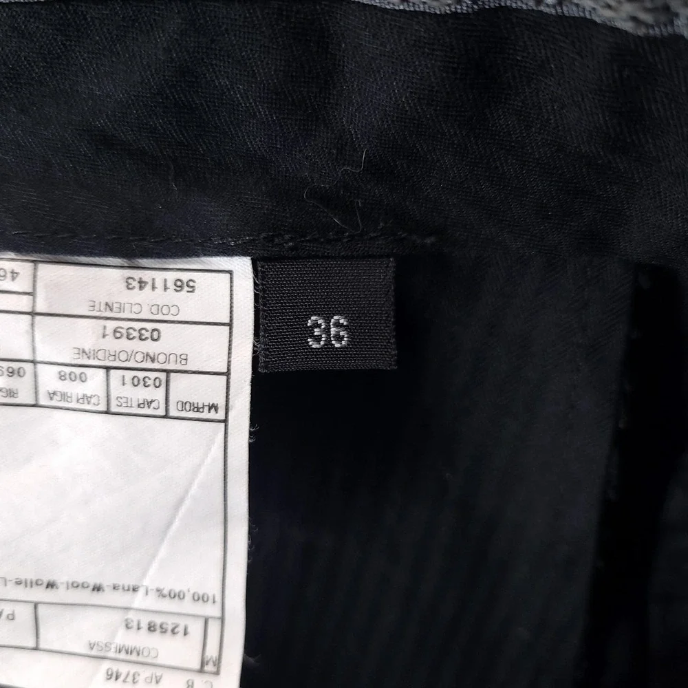 Armani Collezioni Suit Mens 40 34x32 Black Wool 2 Piece Made In Italy Wedding